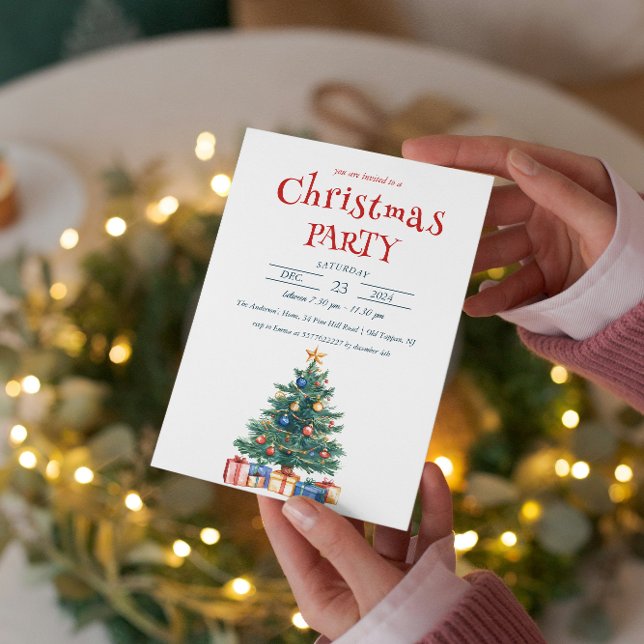 Convite Árvore De Natal E Apresenta Festa De Natal (Criador carregado)