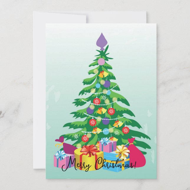 Convite Árvore de Natal e presentes (Frente)