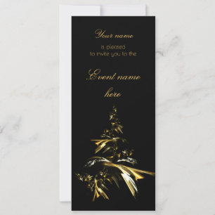 Convite Árvore de Natal em Preto 001