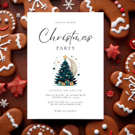 Convite Árvore De Natal Estende A Lua