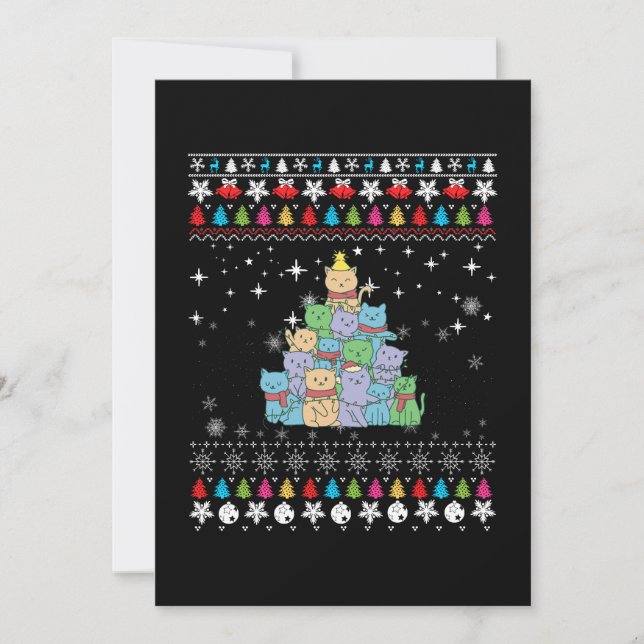 Convite Árvore de Natal Feia do Gato de Natal (Frente)