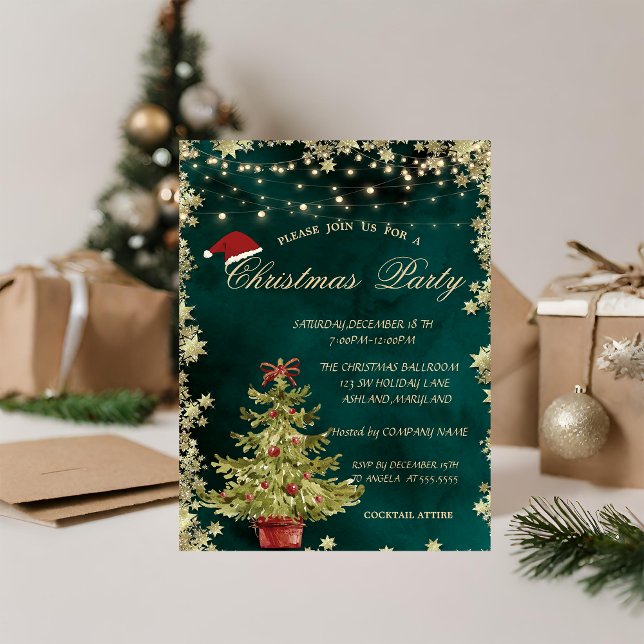Convite Árvore de Natal,Festa de Confraternização da Empre (Criador carregado)