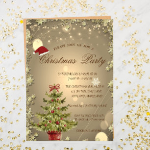 Convite Árvore de Natal,Festa de Natal da Empresa Stars