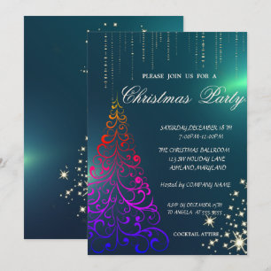 Convite Árvore de Natal,Festa de Natal da Empresa Verde