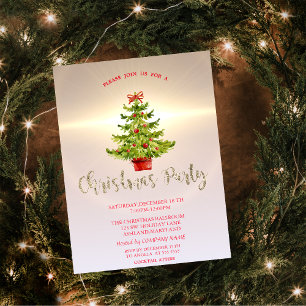 Convite Árvore de Natal,Festa de Natal da Shiny Company