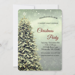Convite árvore de Natal festiva elegante