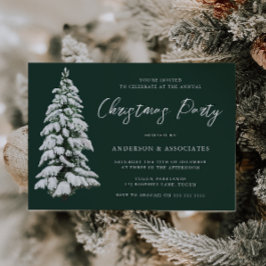 Convite Árvore de Natal Festiva Festa de Natal Verde