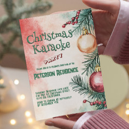 Convite Árvore de Natal I Christmas Karaoke Party