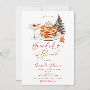 Convite Árvore de Natal Minimalista Brunch Nupcial de Inve