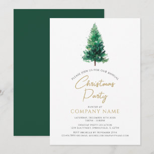 Convite Árvore de Natal Moderna e Elegante para Festa Corp