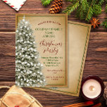 Convite Árvore de Natal no Bergaminho Vintage Party<br><div class="desc">Esta elegante design apresenta uma árvore de Natal nevada com luzes brancas sobre fundo kraft/papel pergaminho falso. Clique no botão personalizar para obter mais flexibilidade na modificação do texto e dos gráficos! No nosso compro, estão disponíveis variantes desta design, bem como produtos de coordenação, zazzle.com/store/doodlelulu. Entre em contato conosco se...</div>