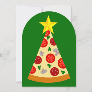 Convite árvore de natal pizza de natal feia engraçada ital