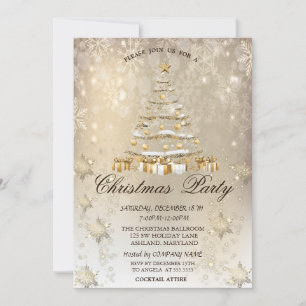 Convite Árvore de pinheiro de Natal,Bolas,Floco de Neve de