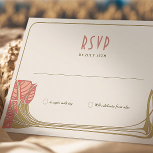 Convite Árvore de placa RSVP em Bloom Mackintosh Art Nouve