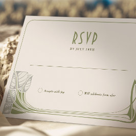 Convite Árvore de placa RSVP em Bloom Mackintosh Art Nouve