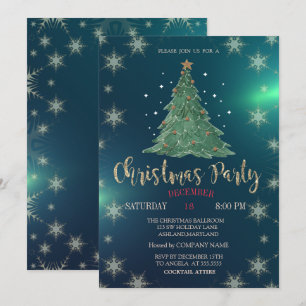 Convite Árvore do pinheiro de Natal,Festa da Companhia Ver