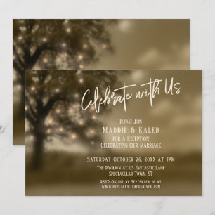 Convite Árvore Etérea com Luzes Celebre Conosco Recepção