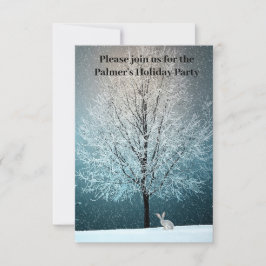 Convite Árvore gelada à noite