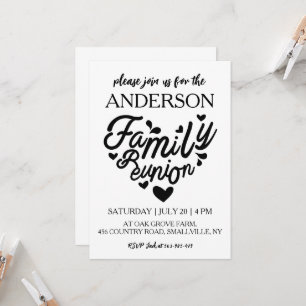 Convite árvore genealógica junta reunião familiar