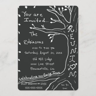 Convite Árvore genealógica simples da reunião de família