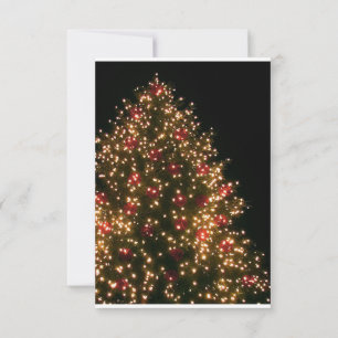 Convite Árvore Iluminada em Casamento de Natal Preto RSVP