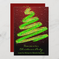 Árvore Moderna Verde Onda do Partido de Natal