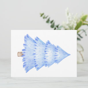 Convite Árvore natalina azul de inverno