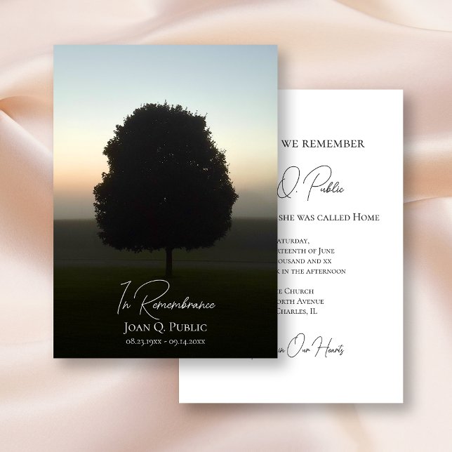 Convite Árvore Natural do Memorial do Aniversário da Morte (Criador carregado)