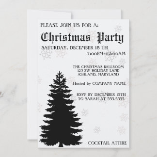Convite Árvore Negra de Natal, Floco de Neve