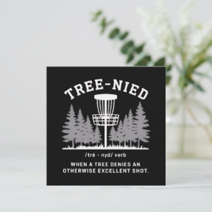 Convite Árvore Nied Disc Golf Engraçado Estúpido Tree-nied