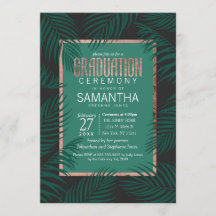 Árvore Palm Verde Deixa Rosa preto para graduação 