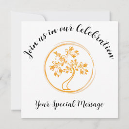 Convite Árvore pintada de Ouro do Fim do Tratamento