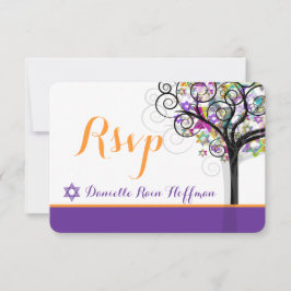 Convite Árvore PixDezines da vida Bat Mitzvah/fundo diy