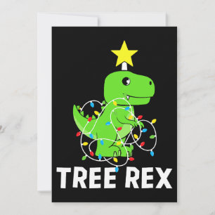 Convite Árvore Rex Natal Dinossauro Árvore Funny T Rex Din