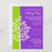 Árvore Roxo Verde Bat Mitzvah