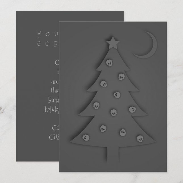 Convite Árvore Sombra de Natal (Frente/Verso)