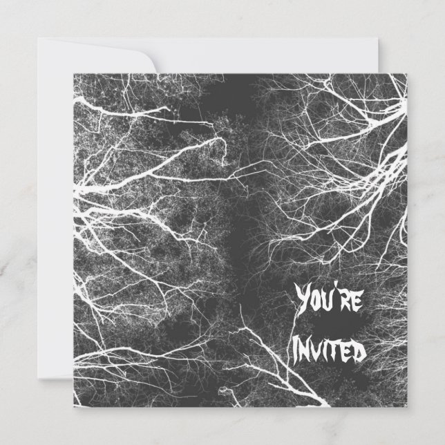 Convite Árvores Assustadoras (Frente)