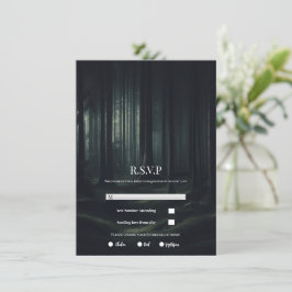 Convite Árvores da Floresta Moody Escura na RSVP de Casame