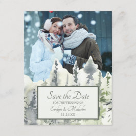 Convite Árvores de Aquarela de Alta Madeira Foto Salvar a 