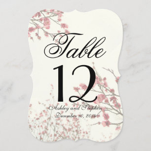 Convite Árvores de Flor de Cereja bonito em Branco Elegant