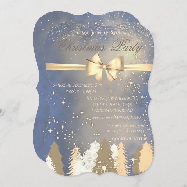 Convite Árvores de Natal, Festa de Natal da Companhia de A (Frente/Verso)