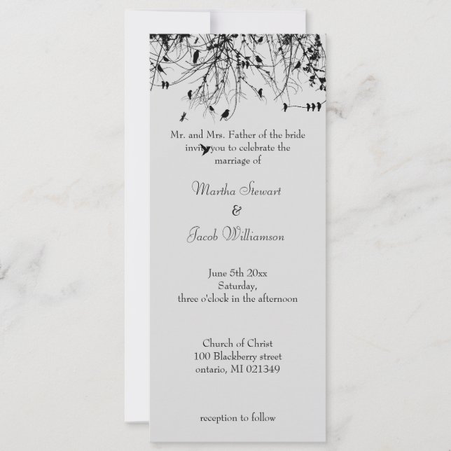 Convite Árvores e Aves (Frente)