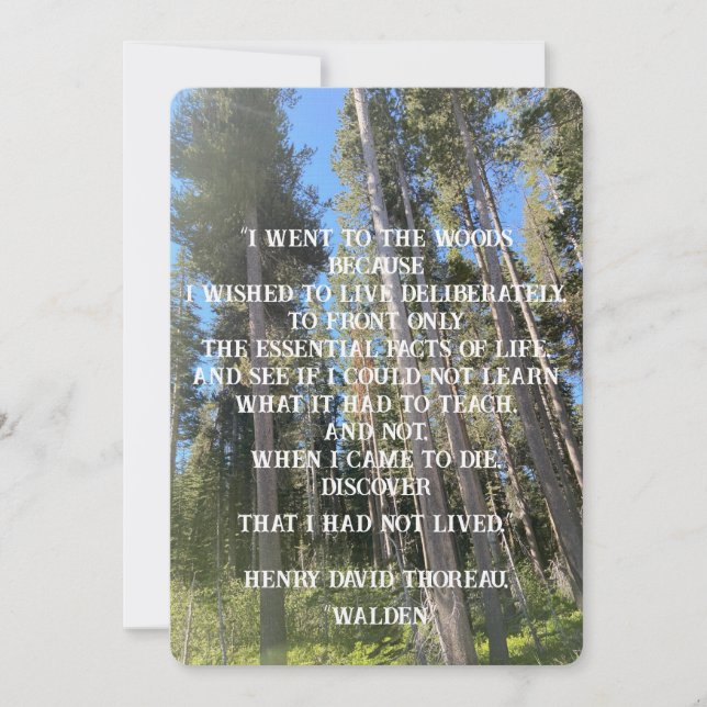 Convite Árvores Forest Thoreau (Frente)