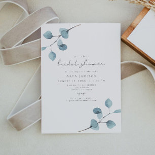 Convite ARYA Rustic Eucalyptus Greenery Chá de panela