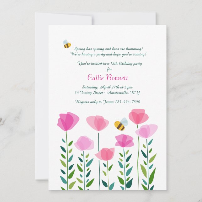 Convite As Abelhas Estão Incomodando (Frente)