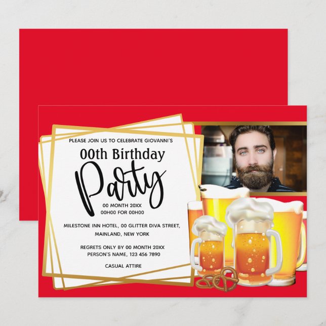 Convite As abelhas pretzel, foto de "faça você" significa  (Frente/Verso)