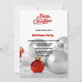 Convite As Bolas de Natal Apresentam Festa de Natal de pra