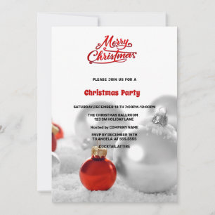 Convite As Bolas de Natal Apresentam Festa de Natal de pra