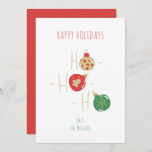 Convite As bolinhas de Natal Merry cumprimentando o estilo