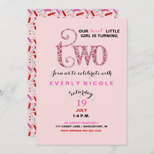 Convite As borboletas vermelhas cor-de-rosa